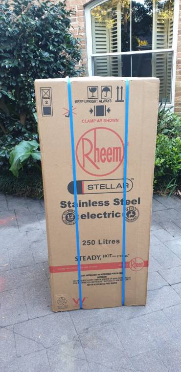 Rheem 4A1250 250L Stainless Steel Electric Hot Water System Delivery