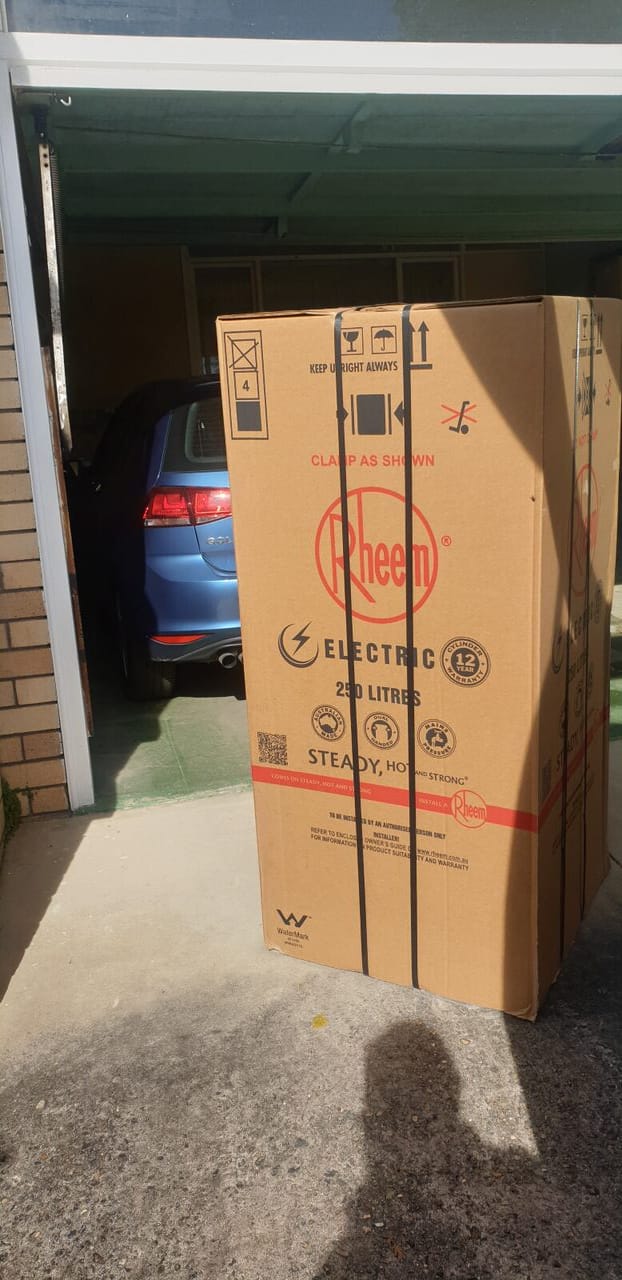 Rheem 491250 250L Electric Hot Water System Delivery
